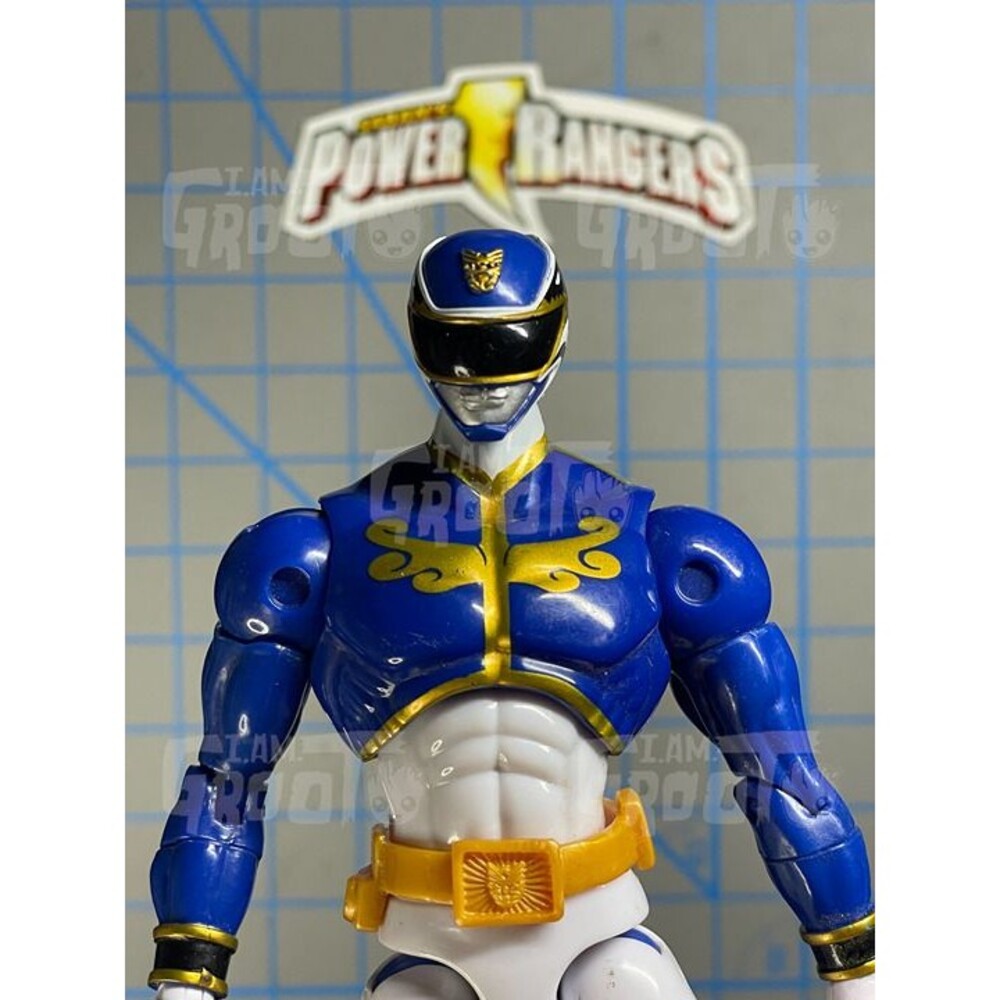 Power Ranger Megaforce Deluxe Armor Blue Ranger 7" Inch Action Figure Ultra Mode